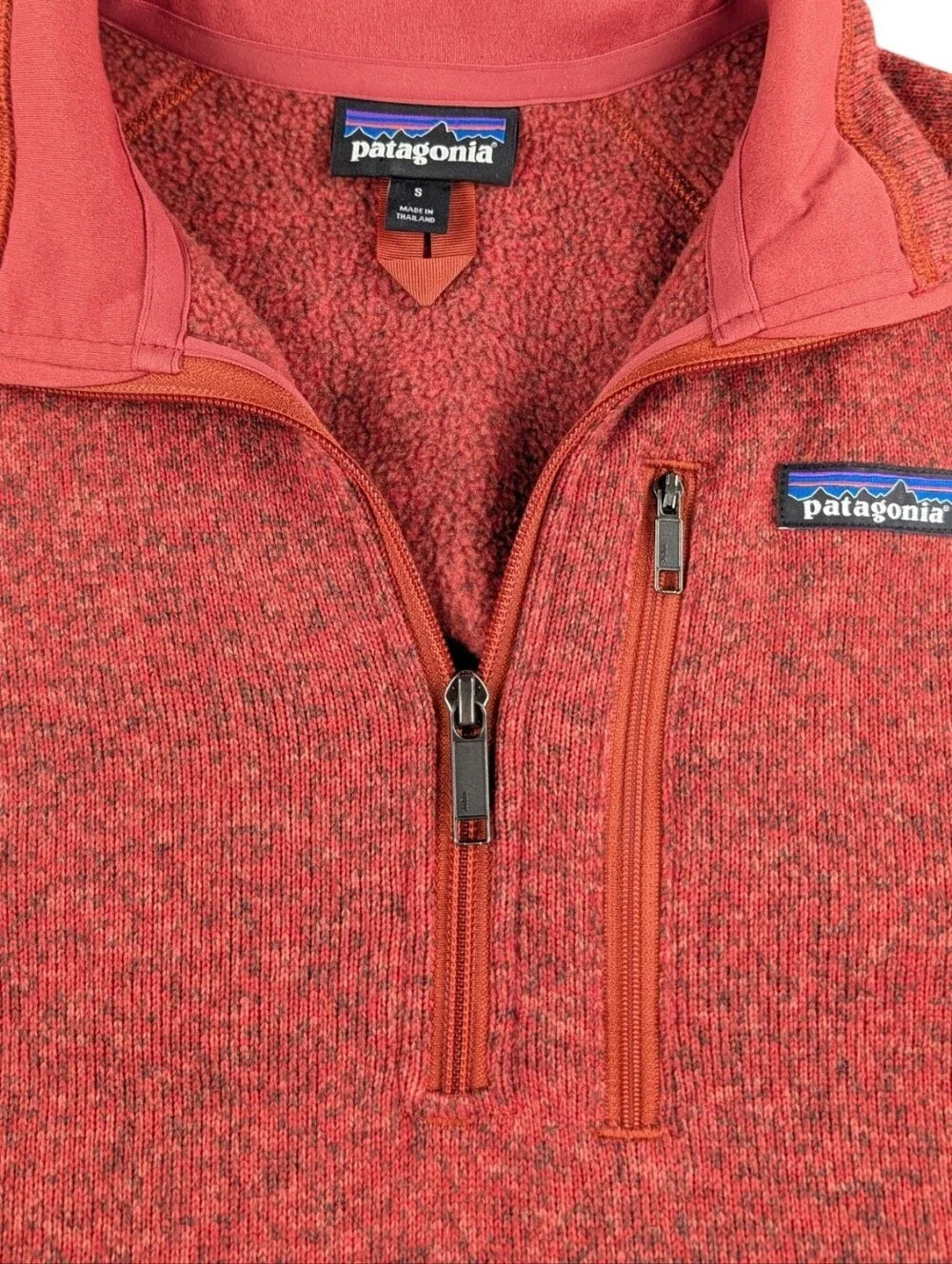 Patagonia Better Sweater 1/4 Zip Fleece Pullover Coral Heather Men's Small